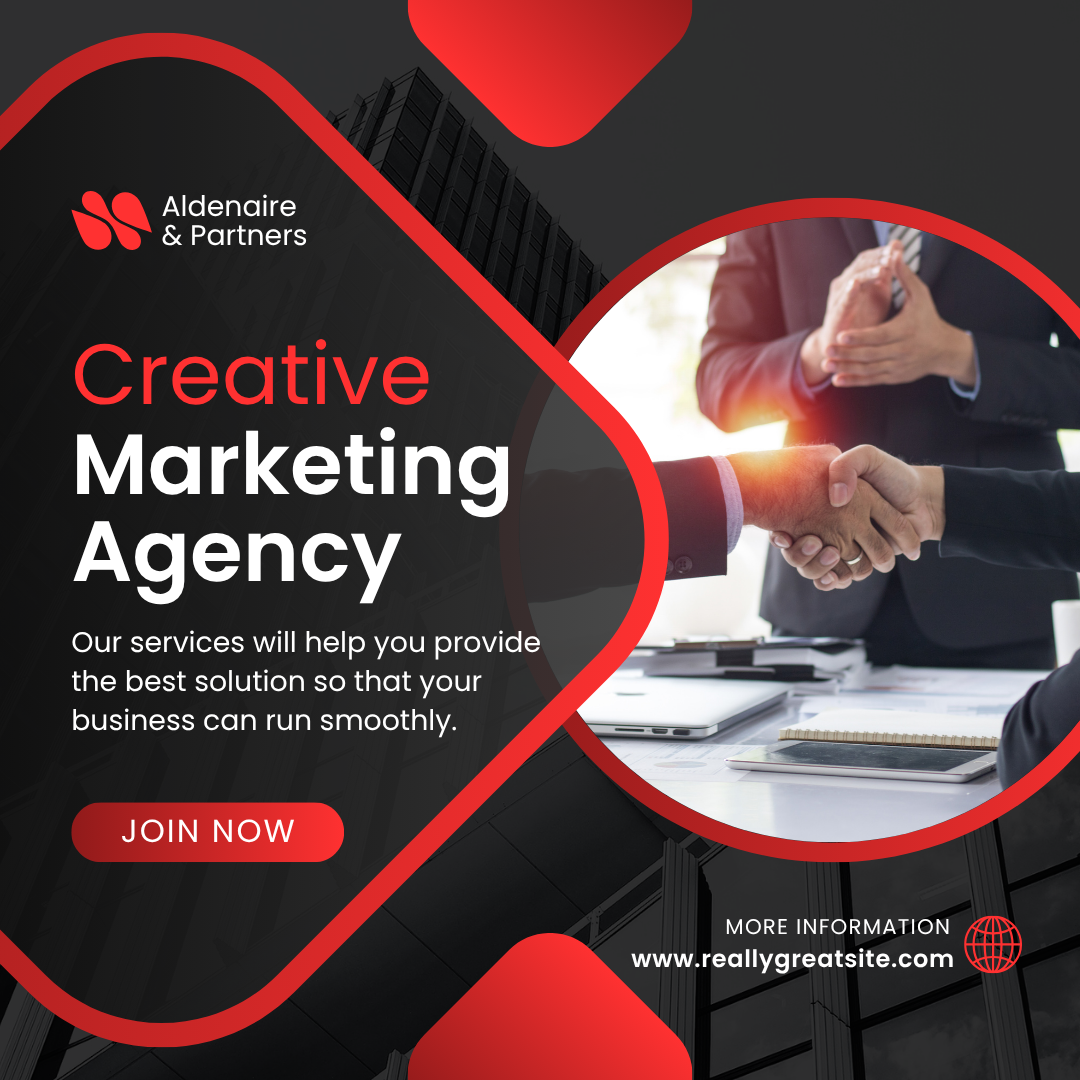 Black and Red Professional Marketing Instagram Post